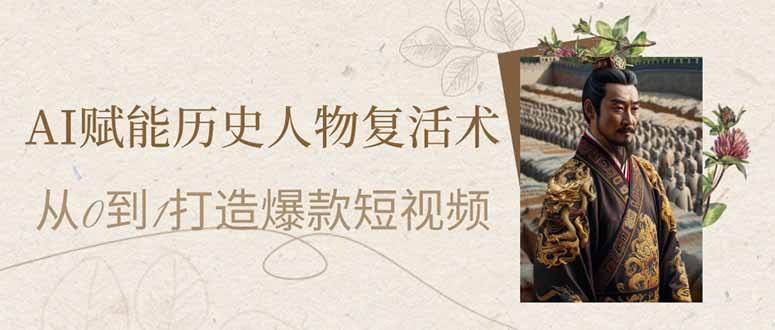 （14311期）AI赋能历史人物复活术：从0到1打造爆款短视频-KK网创站