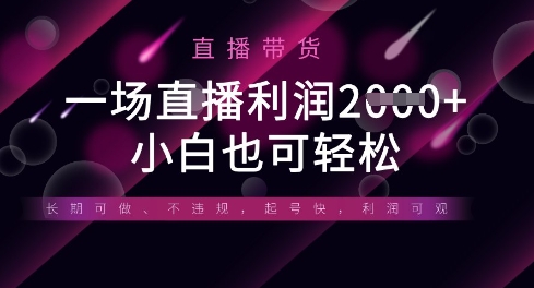 半无人直播带货，一场利润数张，适合所有平台玩法，小白也可轻松-KK网创站